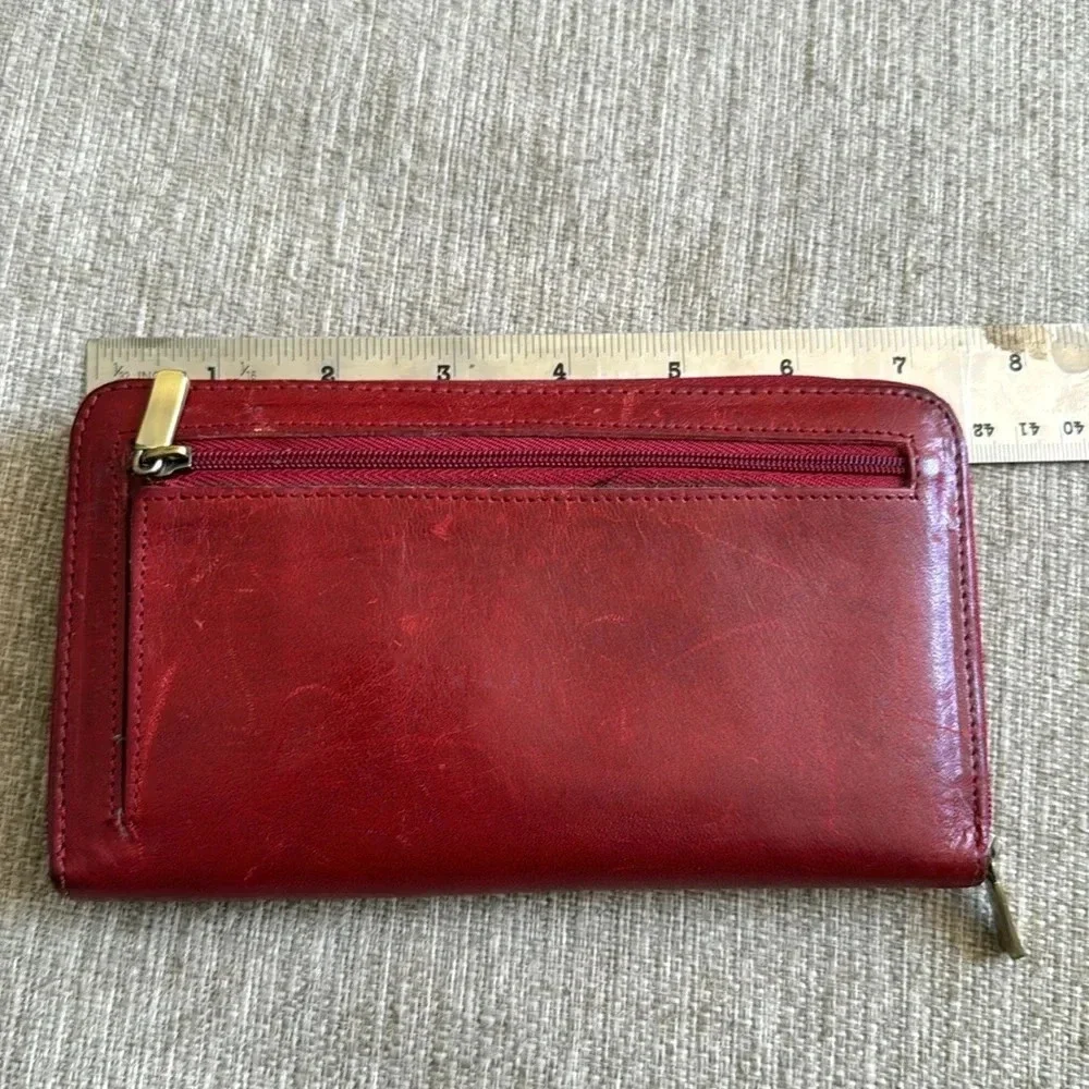 Cavalieri Italian red leather wallet from Italy